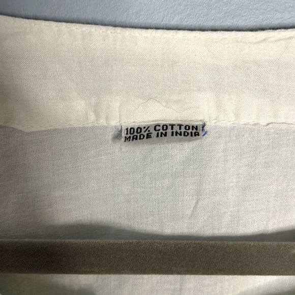 Embroidered Green Tunic Blouse Small Made in India - Picture 3 of 8